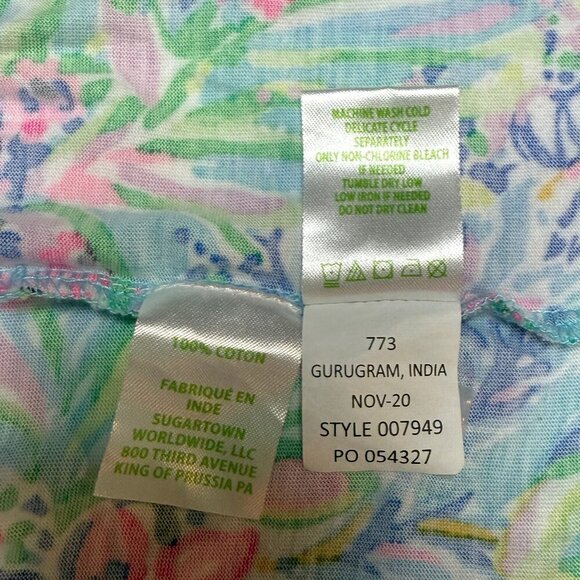 Lilly Pulitzer Geanna Tierred Swing Dress Amalfi Alligator Isle, Size M, EUC - Picture 7 of 9